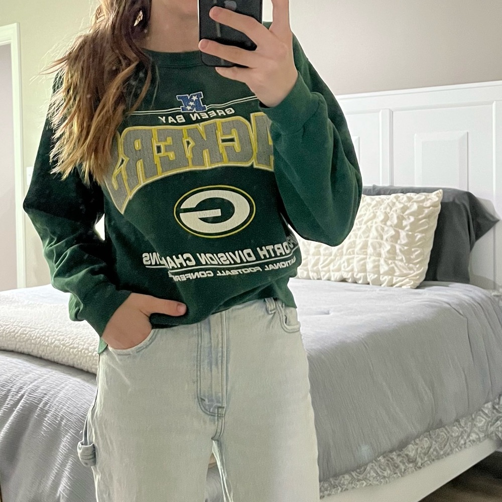 Vintage 1990s Green Bay Packers Crewneck Sweatshirt- Size Large (14-16)